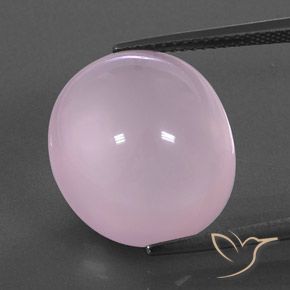 17.49ct طبيعي وردى العلكة كوارتز زهرى, بيضوي, شفاف / نصف شفاف