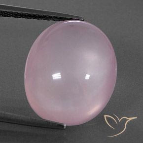 15.24ct طبيعي وردى العلكة كوارتز زهرى, بيضوي, شفاف / نصف شفاف