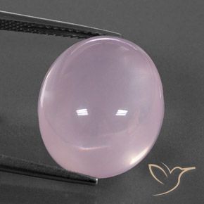 16.04ct طبيعي وردي فاتح كوارتز زهرى, بيضوي, شفاف / نصف شفاف