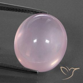 13.96ct طبيعي وردي فاتح كوارتز زهرى, بيضوي, شفاف / نصف شفاف