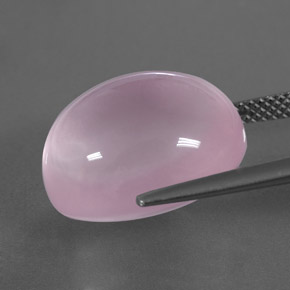 كوارتز زهرى وردي فاتح طبيعي، شفاف، 15.86 قيراط، شفاف / نصف شفاف