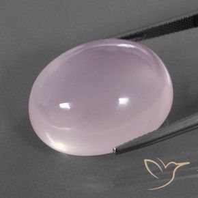 كوارتز زهرى وردى العلكة طبيعي، قصة بيضاوى، 43.12 قيراط، شفاف