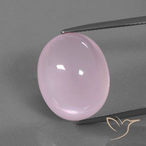 16.64ct طبيعي وردى العلكة كوارتز زهرى, بيضوي, شفاف