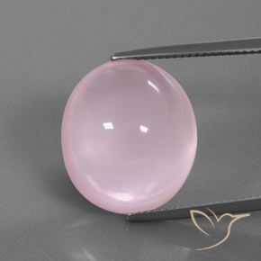 18.82ct طبيعي وردي فاتح كوارتز زهرى, بيضوي, شفاف