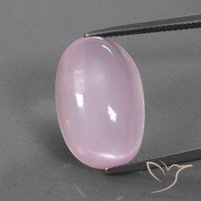 18.72ct طبيعي وردي فاتح كوارتز زهرى, بيضوي, شفاف