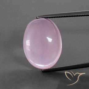 15.43ct طبيعي وردى كرزى فاتح كوارتز زهرى, بيضوي, شفاف, Photo A