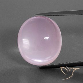 19.21ct طبيعي وردي فاتح كوارتز زهرى, بيضوي, شفاف