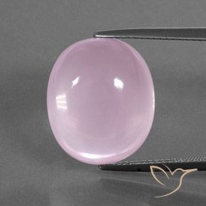 17.98ct طبيعي وردى العلكة كوارتز زهرى, بيضوي, شفاف