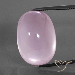 36.17ct طبيعي وردي فاتح كوارتز زهرى, بيضوي, شفاف
