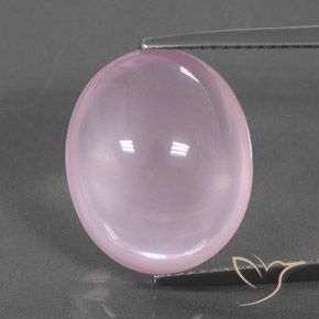 13.83ct طبيعي وردي فاتح كوارتز زهرى, بيضوي, شفاف