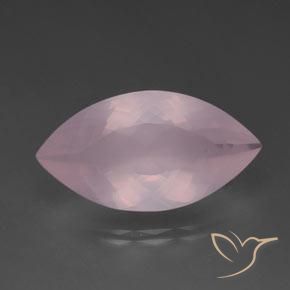 20.36ct طبيعي وردى متوسط كوارتز زهرى, ماركيز, شفاف