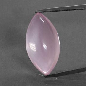 كوارتز زهرى وردى متوسط طبيعي، ماركيز، 18.96 قيراط، شفاف