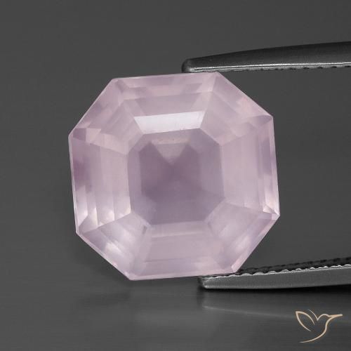 9.30ct طبيعي وردى العلكة كوارتز زهرى, قص الزمرد, شفاف