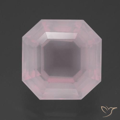 7.79ct طبيعي وردي فاتح كوارتز زهرى, قص الزمرد, شفاف