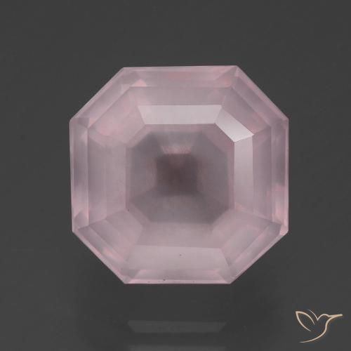 6.46ct طبيعي وردى العلكة كوارتز زهرى, قص الزمرد, شفاف
