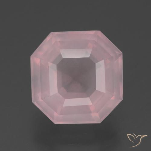 5.41ct طبيعي وردى زهرى كوارتز زهرى, قص الزمرد, شفاف