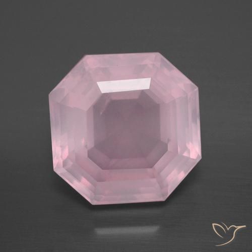 8.87ct طبيعي وردى زهرى متوسط كوارتز زهرى, قص الزمرد, شفاف