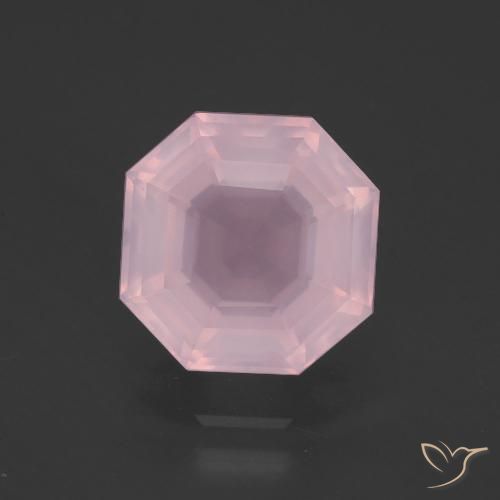4.12ct طبيعي وردى زهرى كوارتز زهرى, قص الزمرد, شفاف
