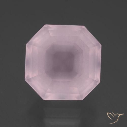 10.89ct طبيعي وردي فاتح كوارتز زهرى, قص الزمرد, شفاف