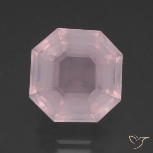 10.27ct طبيعي وردي فاتح كوارتز زهرى, قص الزمرد, شفاف
