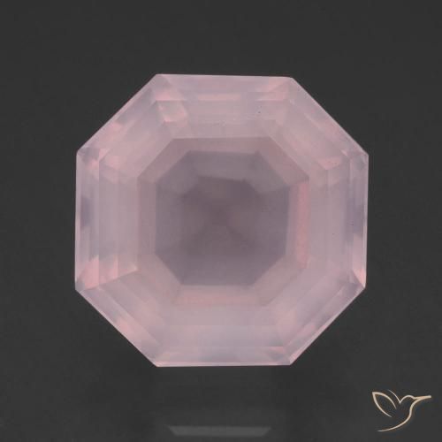 12.66ct طبيعي وردى زهرى كوارتز زهرى, قص الزمرد, شفاف