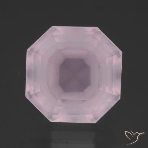 14.01ct طبيعي وردي فاتح كوارتز زهرى, قص الزمرد, شفاف