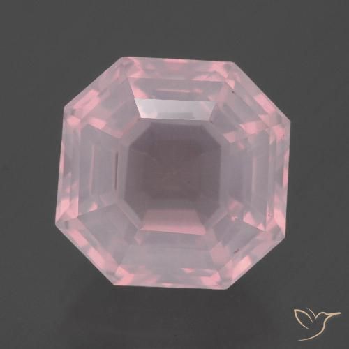 6.97ct طبيعي وردى زهرى متوسط كوارتز زهرى, قص الزمرد, شفاف