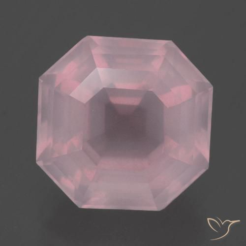8.36ct طبيعي وردى زهرى كوارتز زهرى, قص الزمرد, شفاف