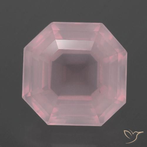 8.70ct طبيعي وردى متوسط كوارتز زهرى, قص الزمرد, شفاف