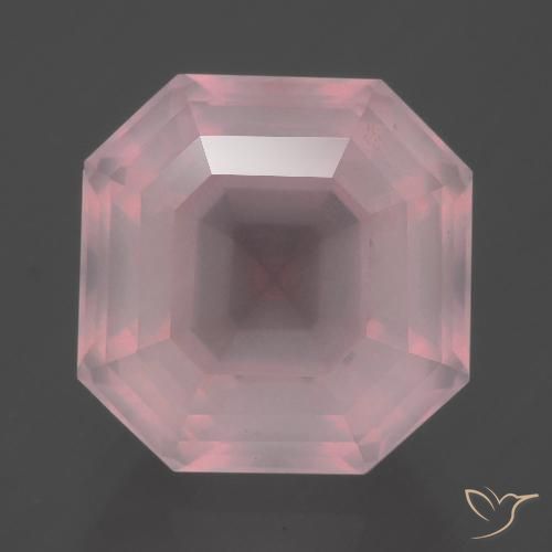9.06ct طبيعي وردى زهرى متوسط كوارتز زهرى, قص الزمرد, شفاف