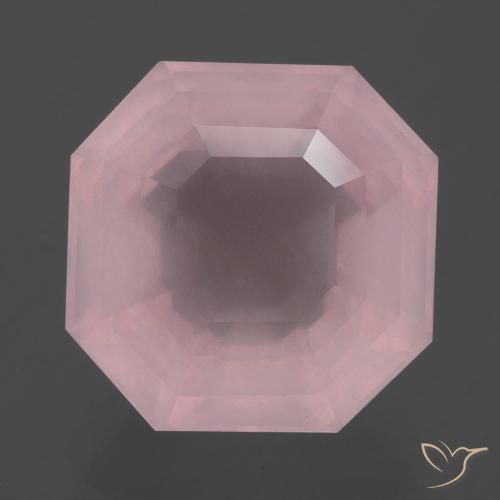 9.49ct طبيعي وردى زهرى متوسط كوارتز زهرى, قص الزمرد, شفاف