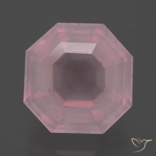 11.18ct طبيعي وردى زهرى متوسط كوارتز زهرى, قص الزمرد, شفاف