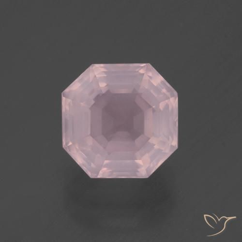 3.21ct طبيعي وردى زهرى كوارتز زهرى, قص الزمرد, شفاف