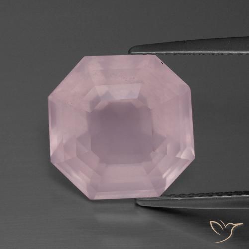 9.93ct طبيعي وردى زهرى متوسط كوارتز زهرى, قص الزمرد, شفاف