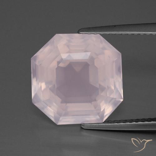 9.02ct طبيعي وردى زهرى فاتح كوارتز زهرى, قص الزمرد, شفاف
