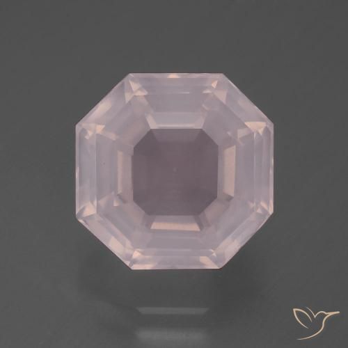 7.28ct طبيعي وردى زهرى فاتح كوارتز زهرى, قص الزمرد, شفاف