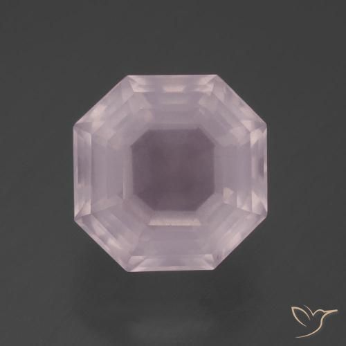 7.26ct طبيعي وردي فاتح كوارتز زهرى, قص الزمرد, شفاف
