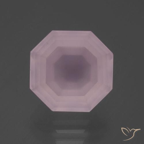 7.34ct طبيعي وردي فاتح كوارتز زهرى, قص الزمرد, شفاف