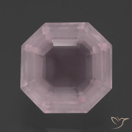 5.34ct طبيعي وردي فاتح كوارتز زهرى, قص الزمرد, شفاف