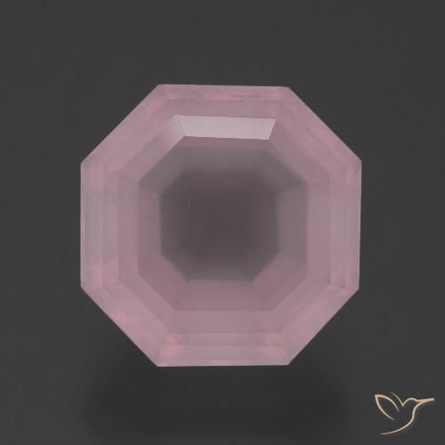 5.86ct طبيعي وردى زهرى كوارتز زهرى, قص الزمرد, شفاف