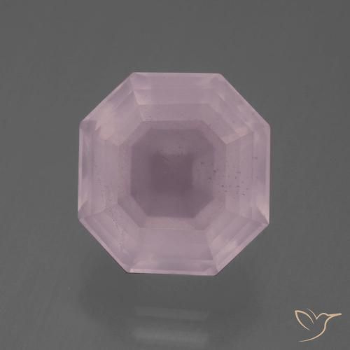 6.34ct طبيعي وردى العلكة كوارتز زهرى, قص الزمرد, شفاف