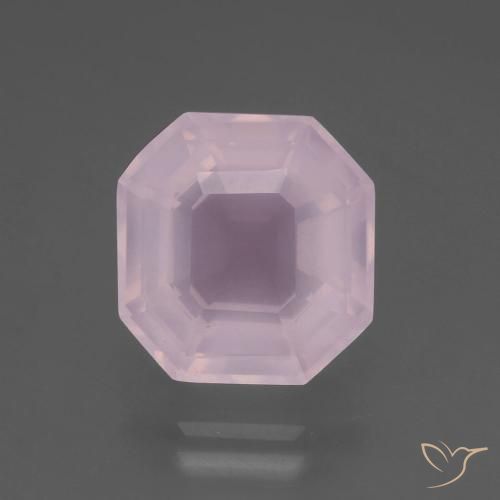 7.39ct طبيعي وردى العلكة كوارتز زهرى, قص الزمرد, شفاف