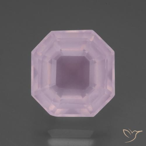9.17ct طبيعي وردى العلكة كوارتز زهرى, قص الزمرد, شفاف