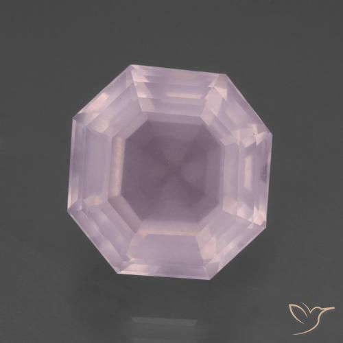 9.14ct طبيعي وردي فاتح كوارتز زهرى, قص الزمرد, شفاف