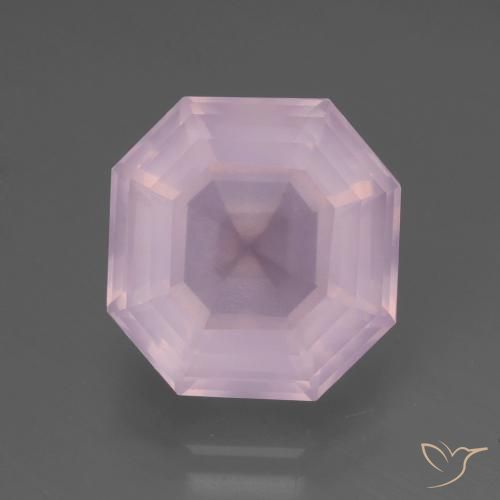 8.48ct طبيعي وردى العلكة كوارتز زهرى, قص الزمرد, شفاف