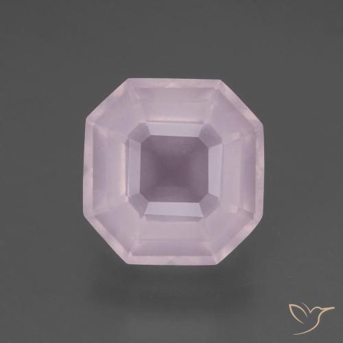6.13ct طبيعي وردي فاتح كوارتز زهرى, قص الزمرد, شفاف