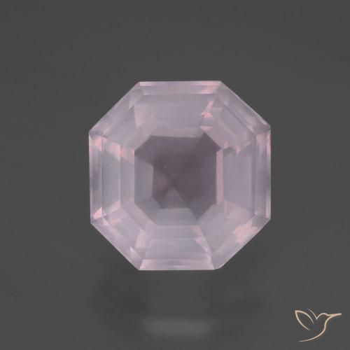 5.44ct طبيعي وردى العلكة كوارتز زهرى, قص الزمرد, شفاف