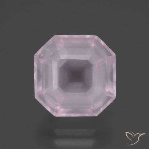 6.22ct طبيعي وردي فاتح كوارتز زهرى, قص الزمرد, شفاف