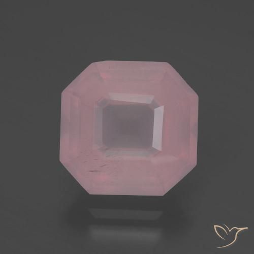 5.14ct طبيعي وردى زهرى كوارتز زهرى, قص الزمرد, شفاف