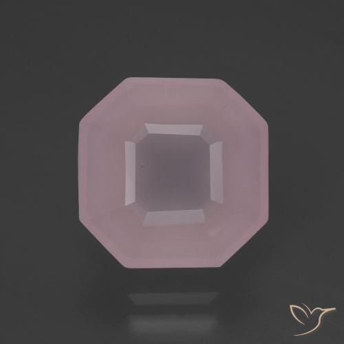 5.73ct طبيعي وردى زهرى فاتح كوارتز زهرى, قص الزمرد, شفاف